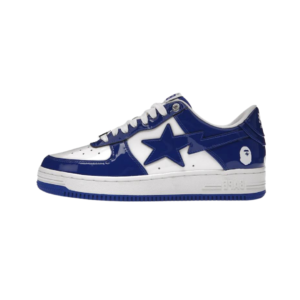 A Bathing Ape Bape Sta atent Leather White Blue